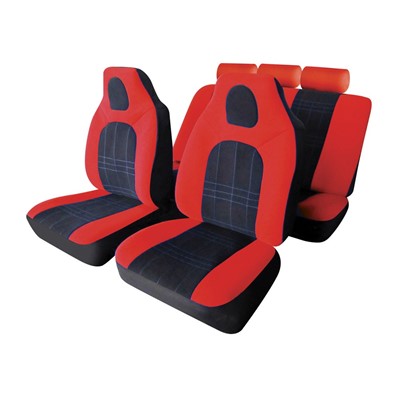 D-Zine 2 - Full set Hi - Back - Black/Red Car Seat Covers