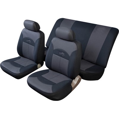 Celsius - Standard Full Set - Black/Grey - Velour Car Seat Covers