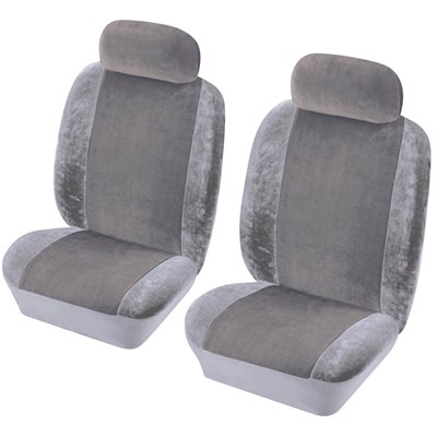 Heritage Grey Front Pair Car Seat Covers