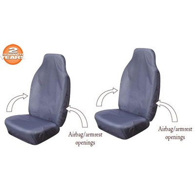 Heavy Duty Front Pair Extra - Grey - Car Seat Covers
