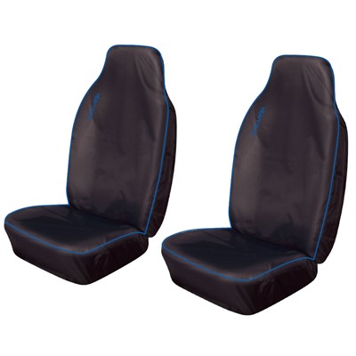 Heavy Duty Sport Hi Back Front Pair Extra - Black/Blue - Car Seat Covers