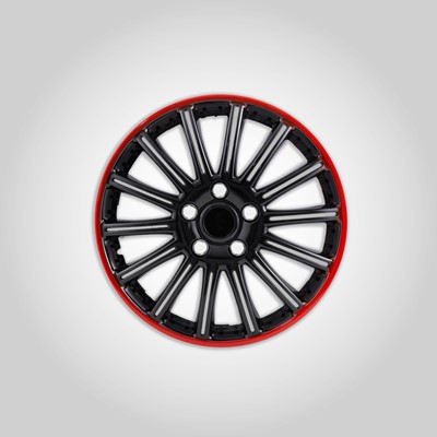 Booster Wheel Trim 14inch - Black/Red