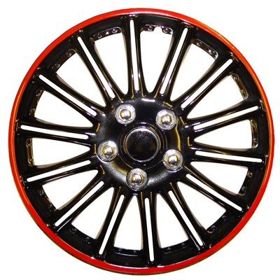 Booster Wheel Trim-15 inch Black/Red