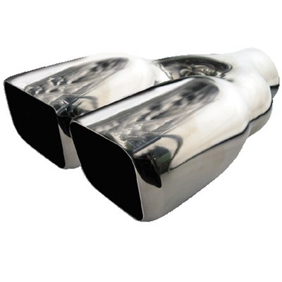 Stainless Steel Twin Square - Exhaust Tip - Silver