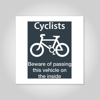 Decal - Cyclist passing (Colour Coded) UK AMAZON